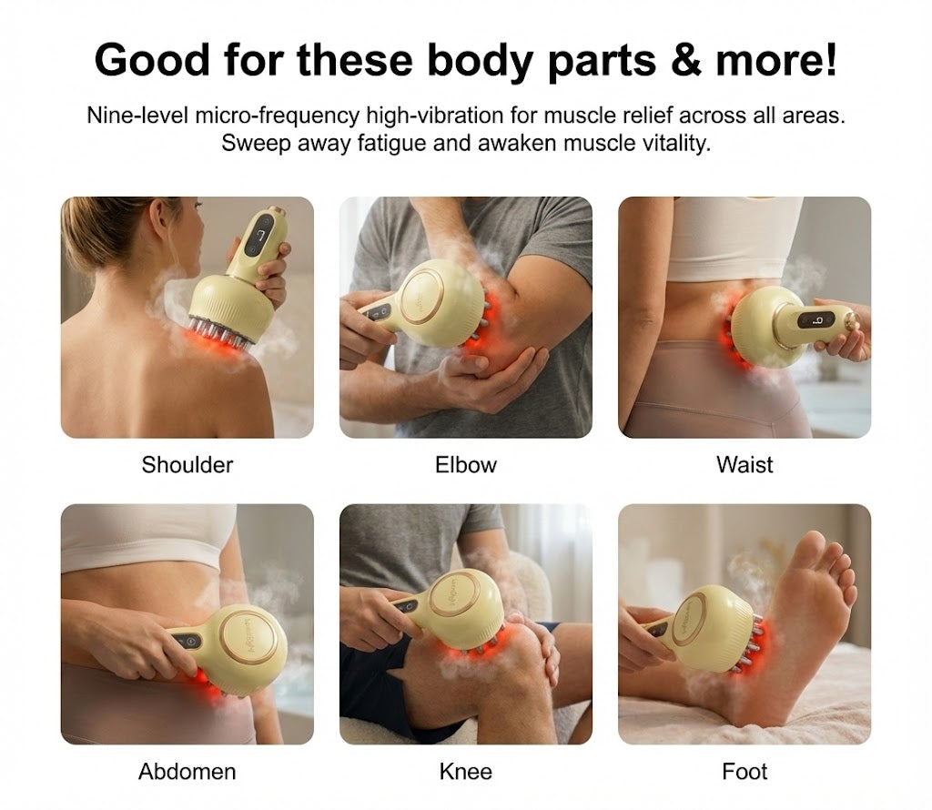 Handheld Massager for Full Body Relaxation & Lymphatic Support
